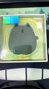 Tai Nghe Bluetooth Hoco EW45 5.3 Không Dây Cute Hình Mèo Dễ Thương Hộp Sạc 350mAh Pin 5 Giờ