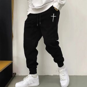 2026 New Arrival Mens Sweatpants High Quality Autumn Winter Daily Casual Sports Jogger Pants Gym Male Cross Printed Trousers
