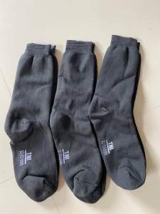 3 Pasang Kaos kaki TNI pdl tebal panjang hitam polos/Kaos kaki tebal TNI/POLRI/kerja pria satpam formal kantor hitam polos (NON KEMAS)