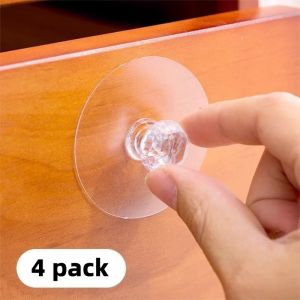 Transparent Drawer Handle Hook Self-adhesive Cabinet Drawer Door Knobs Multi-purpose Furniture Pulls Handles Hanger Hook
