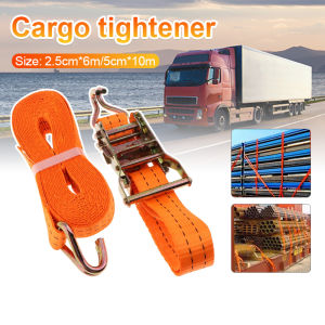 【🇲🇾Stock 】Heavy Duty Tie Down Cargo Strap Lorry Belt Ratchet Tie Down With Metal Buckle Tali Pinggang Pengikat Barang Lori 货物绑带