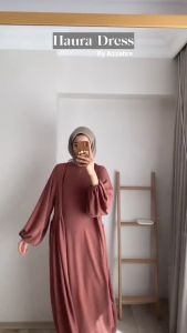 Haura Dress Pakaian Wanita Muslim Terbaru by Azzahra