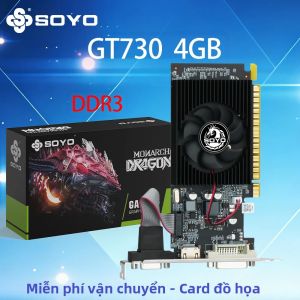 SoYo | SOYO NVIDIA GT730 DDR3 Card Đồ Họa 4GB 28nm Với DVI/HDMI/VGA Dành Cho Chơi Game Và Video Bộ Nhớ 500MHZ 64 Bit