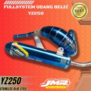 KNALPOT UDANG YZ250/250X FULLSYSTEM STAINLES BLUE END CAPS CARBON PNP ORIGINAL JMR RACING