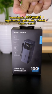 Vention Powerbank 20000Mah PPS 100W Display PD Fast Charging Dual Output Lanyard