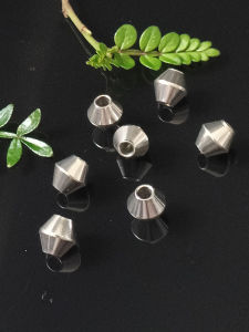 Handmade Stainless Steel Pierced Beads Necklace Accessories Loose Rhombus Beads Fashion Jewelry DIY Components