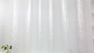 3D Water Cube Stylish Shower Curtain Liner with Bottom Magnets Clear Bathroom Curtain for Bathtub Bath Partitions Bathroom Deco