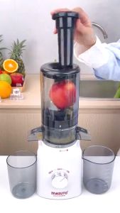 Máy ép chậm Masuto HEALTH chính hãng miệng to công suất lớn 100W tách nước hoa quả trái cây kiệt bã đến 99% - bảo hành 24 tháng