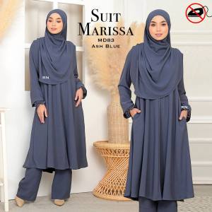 Suit Marissa 12.0 Baju Umrah Haji Ironless Jubah Seluar Hitam Putih Longgar Kembang Labuh by Rafanda.Nur (Saiz S-3XL) Marisa 12 Suit Size 12 Mary Janes - Lazada