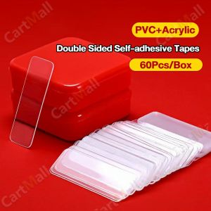 Transparent Removable Double Sided Self-adhesive Tapes For Balloons 60Pcs/Box Multifunctional Waterproof No Residue Washable Tapes