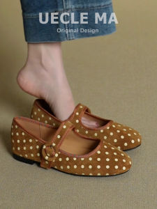 MASHUJIA | French Style Polka Dot Ballet Comfortable Flat Shoes