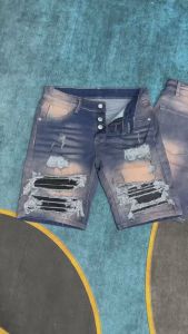 Quần short jean nam XANH NHẠT rách phong cách xu hướng 2024 vải jean dày mềm kiểu dáng trẻ trung đúng form giá tốt