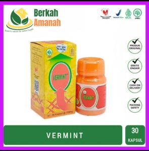 Vermint 30 kapsul | Vermint 12 Kapsul | Ekstrak Lumbricus Rubellus (Cacing Tanah) Alami dan Aman | BERKAH AMANAH