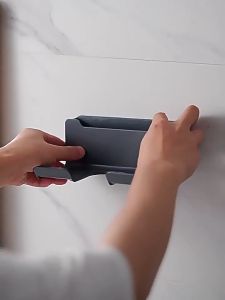 SunnyLife ชั้นวางไดร์เป่าผม ที่แขวนไดร์เป่าผม ชั้นเก็บไดร์เป่าผม ที่เก็บไดร์เป่าผม ที่แขวนไดร์ ไม่ต้องเจาะผนัง มีกาวในตัว