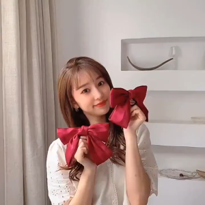 Korean Ribbon Hair Clip 🎀 缎面蝴蝶结发夹 Klip Rambut Aksesori Wanita Remaja Gaya Harian Hair Pin Fashion Bow Female Sweet Girl