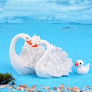 Micro Landscape Ornaments DIY Succulent Decoration Couple Swan Animal Decoration Creative Bonsai Mini Resin Ornament Gift