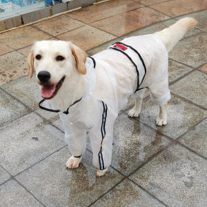 Transparent Dog Raincoat Four Legs Waterproof Pet Clothes for Small Medium Large Dogs Teddy Golden Retriever Shiba Inu Husky