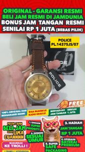 JAM TANGAN POLICE ORIGINAL - POLICE PL.14375JS/07 POLICE PL. 14375JS/07 Men LA - Coklat - Kulit - Diameter 5CM - Jamdunia / Jam dunia JD18 # Jam Tangan Pria Jam Pria Jam Tangan Anti Air + JAM POLICE PL.14375JS/07 JAM TANGAN POLICE 14375JS S003
