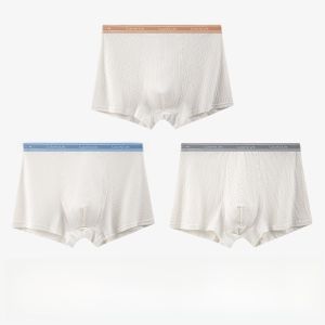 Miiow | Antibacterial Breathable A-Class Cotton Boxer Shorts For Teenage Boys Puberty Development Primary And High School Large Size