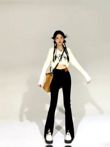 💥[A194] Set (2 MÓN) áo len thun Montoghi CỔ V TUA RUA tay dài kèm áo YẾM Cardigan dệt kim xinh - L2M