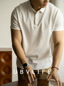 UBV | Air Layer Cotton Short Sleeve Summer Turn-Down Collar Solid Business Polo Shirt