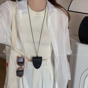 K-style Leather Necklace Glasses Hanging Chain Sunglasses Lanyard Long Sweater Chain Magnetic Suction Key Chain Halterneck Ornament Women