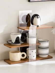 Multifunctional Desktop Organizer Rack Cup Storage Shelf Mug Coffee Water Bar Home Countertop Display Storage Rack Acrylic