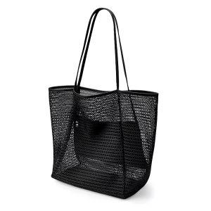 Ladies Summer Outdoor Mesh Shoulder Bag Folding Beach Shoulder Bag C174