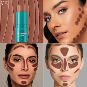 Phấn Tạo Khối Và Làm Sáng Da Dạng Thỏi QIC Moisturizing Silky 3D Contour Stick Màu Tự Nhiên Lì Kích Thước Đầy Đủ Dùng Cho Trang Điểm Tạo Khối Mũi