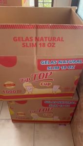 Gelas Plastik Datar ROYAL Bening 18 Oz Slim isi 25 pcs