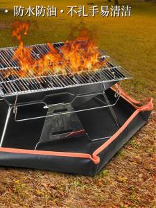 Longjiang Silicone Fireproof Pad Outdoor Camping BBQ Mat Heat Insulation Extinguishing Blanket High Temperature Resistant Picnic Mat