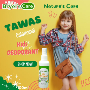 Kids Tawas Body Spray Deodorant Sensitive Skin Formula for Teens (Girls & Boys) 7years Up 48 hours Body Odor Protection