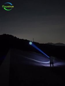 Đèn Pin LED Cầm Tay Công Suất Cao 6000M Với Đèn COB Có Thể Thu Phóng Sạc Lại Được Dùng Cho Cắm Trại Ngoài Trời Câu Cá Chống Nước