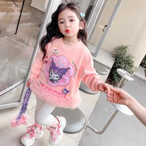 Girls Spring Fashionable Sweatshirt Set with Color Changing Sequins Casual Outfit for Kids Ages 3-18 Princess Leilei Clothing