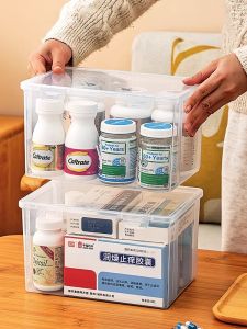 BANGJAY | Transparent Flap Stackable Medicine Storage Box