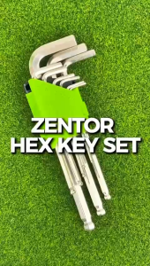 ZENTOR 9pcs Heavy Duty Allen Key Set | Hex Ball End & Torx Keys – Premium Hand Tools
