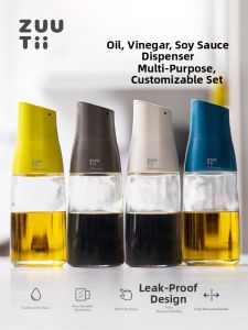 Zuutii | Automatic Opening Closing Gravity Induction Leak Proof Glass Seasoning Bottle