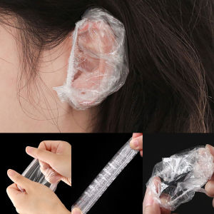 Amoki 100Pcs Waterproof Disposable Ear Covers Caps Earmuffs for Hair Dye Shower Bathing Salon Dyeing