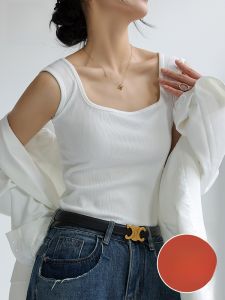 MiiOW | Áo ba lỗ không tay cổ vuông thời trang MiiOW dành cho nữ mùa hè mỏng bên trong rộng che bắp chân màu trắng áo vest