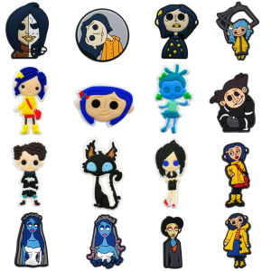 Potdemiel | Coraline & the Secret Door Halloween Shoe Charms Cartoon For Clogs Shoe Decoration Premium Quality Charms Accessories Xmas Gifts