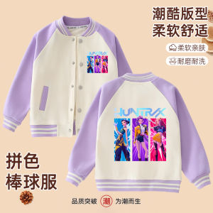 Kpop Hunter Girl Group Baseball Style Childrens Clothing Cotton Polyester Blend Fashionable Spring Autumn Girls Jacket