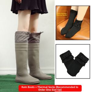 LEKEN | Ultra Light Foldable Long Rain Boots Waterproof Slip Resistant