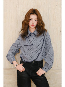Elegant Chic Faux Two-Piece Floral Deconstructed Shirt