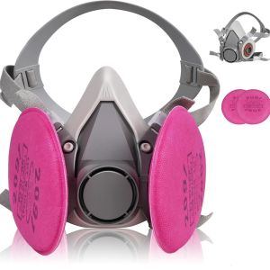 Mặt Nạ Phòng Độc Nửa Mặt Tái Sử Dụng 6200 Với Bộ Lọc 2097 Kính Bảo Hộ Dùng Cho Bụi Epoxy Sơn Hơi Hữu Cơ Hàn Mài - Bảo Vệ Hóa Chất