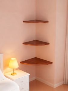 Corner Mounted Shelf Without Drilling Wood