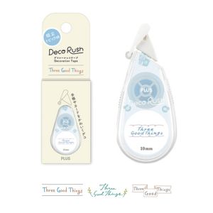 plus Deco Rush Wide Width Sticker for Girls Topic Limited Edge Decoration Tape Craft Paper Tape Business Supplies Stationery