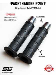 Paket 2in1 Handgrip Model Kaze + Jalu Stang Chrome Model Pcx Universal Motor / Grip Kaze + Jalu Pcx