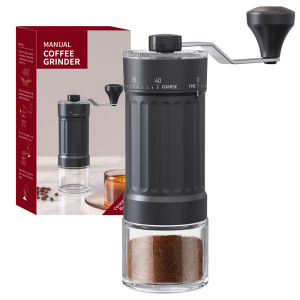 Portable Manual Coffee Bean Grinder Ceramic Conical Burr Hand Coffee Mill External Adjustable Coarseness Hand Crank Coffee Maker