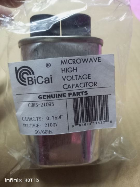MICROWAVE HIGH VOLTAGE CAPACITOR 0.75uf 2100VAC Lazada PH