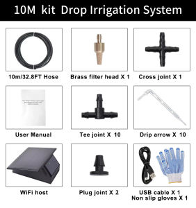 Tuya WiFi Solar Irrigation Timer Smart Garden Lawn Watering System Drip Irrigation Kit Automatic Water Timer for Outdoor Indoor